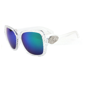 Women's Eyewear Sunglasses Women Mirror Butterfly Sun Glasses Blue Color Brand Design