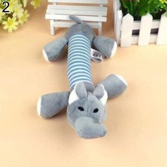 Elephant Pig Duck Squeaky Squeaker Plush Chew Play Souudtoy For Pet Puppy Dog (Elephant) - intl