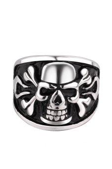 Gomaya Punk Personality Skull Ring (Silver)