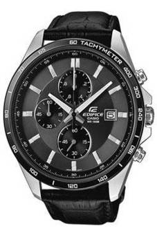 Casio Edifice EFR-512L-8A 100-meter water resistance Genuine leather band Men's Watch Black