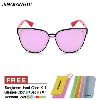 JINQIANGUI Sunglasses Women Polarized Cat Eye Retro Plastic Frame Sun Glasses Purple Color Eyewear Brand Designer UV400 - intl