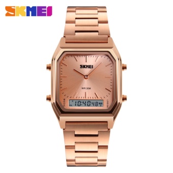 01TheOne SKMEI 1220 Men Digital Sport Wristwatch Fashion Quartz Digital Dual Time Watches Chronograph Back Light Water Resistant Watch - intl