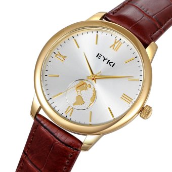 EYKI Lovers' Casual Fashion Watches Leather Strap Coffee White (Female)207604