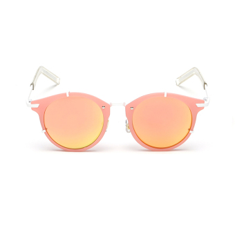 Women Sunglasses Polarized Mirror Oval Sun Glasses OrangeRed Color Brand Design (Intl)
