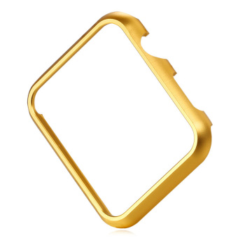 Bandmax kotak arloji untuk Apple Watch 42 mm kualitas tinggi 18 KB nyata emas berlapis aksesoris (emas)