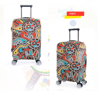 FLORA Stretchable Elasticy 22-24 inch Waterproof Suitcase Luggage Protective Cover to Travel-national style - intl