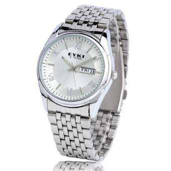 EYKI Fashion Brand Men Watch Full Steel Quartz Male Watches (Silver)