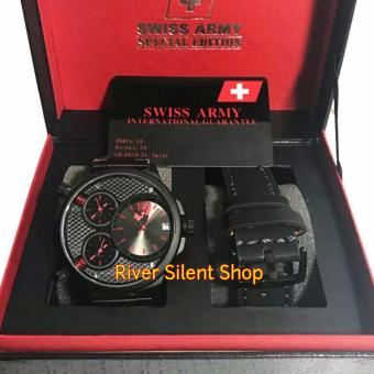 Swiss Army SA0217YD MRH - Jam Tangan Paket Tali - Jam tangan Formal dan Kasual Pria - Fiture Exclusive - Stainless ( Free Strap )