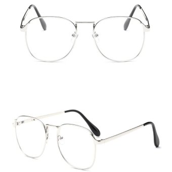 JINQIANGUI Glasses Frame Men Square Titanium Eyewear Silver Color Spectacle Frames for Nearsighted Glasses - intl