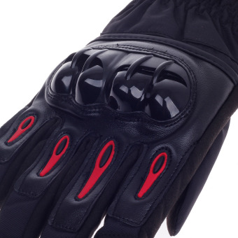 ZUNCLE PRO-BIKER Stylish Waterproof Warm Full Finger Motorcycle Racing Gloves (Black /Red)