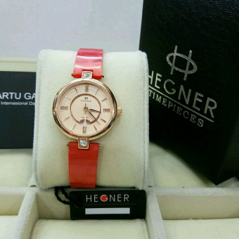 Hegner jam tangan fashion Wanita- rantai kombinasi mika HG 5005 - Merah