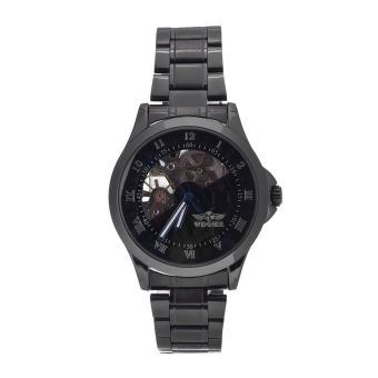 WINNER Men's Skeleton Auto Automatic Mechanical Wrist Watch (Black)