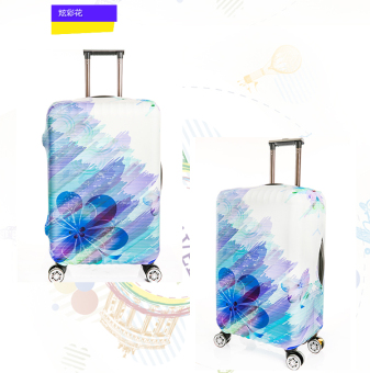 FLORA Stretchable Elasticy 22-24 inch Waterproof Suitcase Luggage Cover to Travel-Colorful flowers - intl