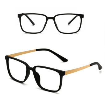 JINQIANGUI Fashion Glsses Frame Square Glasses Black Frame Glasses Plastic Frames Plain for Myopia Women Eyeglasses Optical Frame Glasses - intl