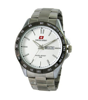 Swiss Army SA2103TT New Edition - Jam Tangan Pria- Stainlesstell Strap - Silver