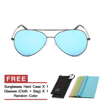 Sunglasses Polarized Women Mirror Shield Sun Glasses Blue Color Brand Design (Intl)