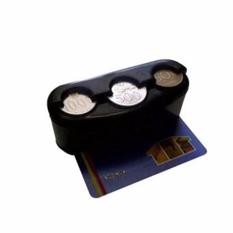 PROMO Tempat Uang Koin Coin & Toll Card Holder Di Mobil - Black