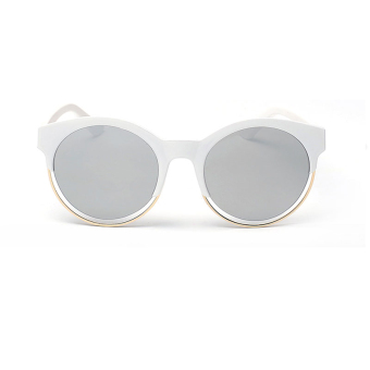 Sunglasses Women Retro Cat Eye Sun Glasses Silver Color Brand Design (Intl)