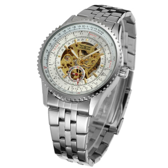 MiniCar Jargar Men Mechanical Automatic Dress Watch with Gift Box JAG8058M4S1(Color:White)