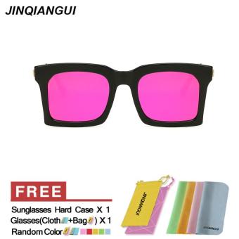 JINQIANGUI Sunglasses Men Square Plastic Frame Sun Glasses Purple Color Eyewear Brand Designer UV400 - intl