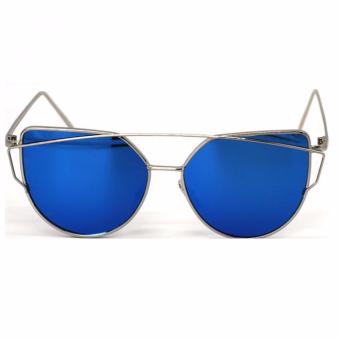 Marlow Jean Kacamata Wanita Cat Eye Sunglasses Classic - Biru