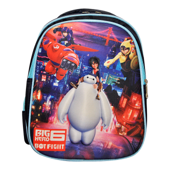 Big Hero 6 Tas Sekolah Anak Backpack/Ransel TK/PG Karakter 3D Lucu Berkualitas SBK B1 BMX - Blue