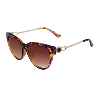 2015 New Sunglasses Original Brand Designer Women Brand Vintage Sun Glasses Mirrored Points Glasses H4133-05 (Brown)