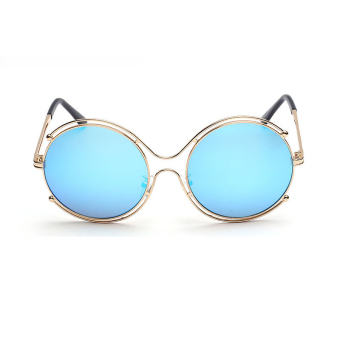 Women's Eyewear Sunglasses Women Retro Round Sun Glasses Blue Color Brand Design