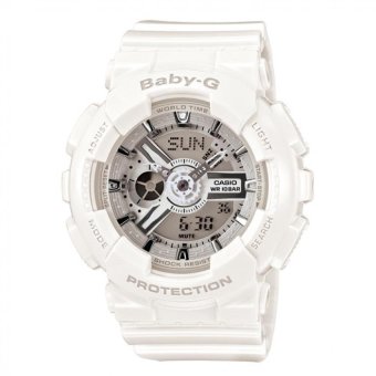 Casio Baby-G Women's White Resin Strap Watch BA-110-7A3