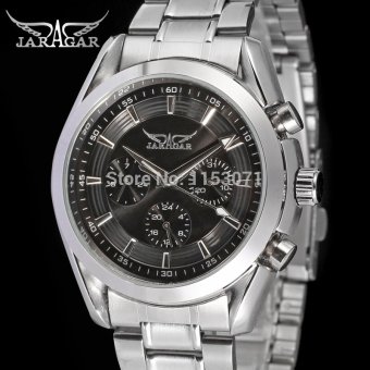 New Jargar Automatic Men Watch Factory Stainless Steel Band,silver Color with Gift Box - intl