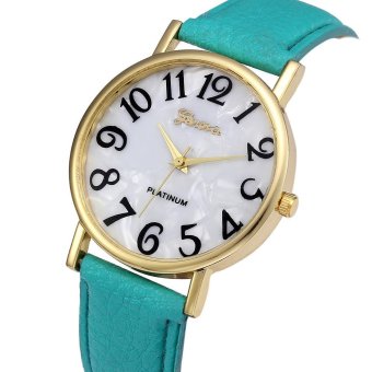 Women Retro Digital Dial Leather Band Quartz Analog Wrist Watch Watches - intl