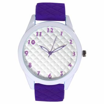 Generic-Fin 66-Jam tangan fashion wanita-tali rubber-Purple