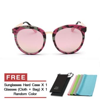 Women's Eyewear Sunglasses Women Retro Cat Eye Sun Glasses Pink Purple Color Brand Design (Intl)