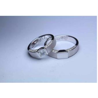 gayatri wedding ring sepasang bahan emas putih 12k