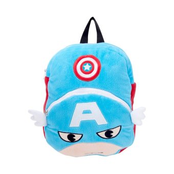 Marvel Backpack Captain America - Biru