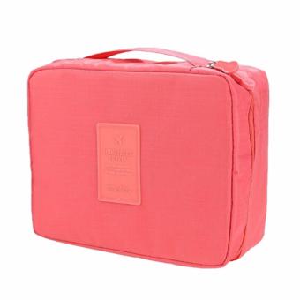 Lynx Candy Tas Tempat Kosmetik - Korean Toiletries Organizer Bag - Pink Peach