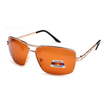Men's Sunglasses Men Polarized Rectangle Sun Glasses Brown Color Brand Design
