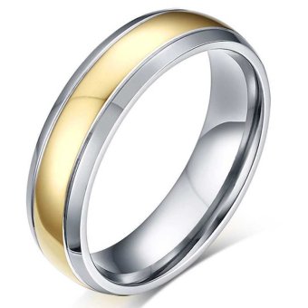 Titanium Rings for Women Wedding Jewelry Classic Gold Plated Titanium Ring Not Allergic 