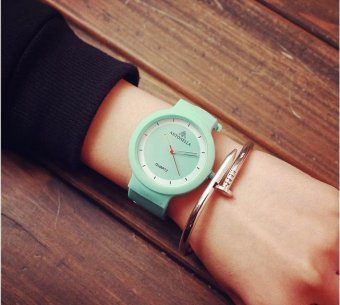 CE Korean Fashion Trends Middle School Students Candy Candy Jelly Watches Korean Girls Boys Children Cute Casual Fashion Watches Round Dials Blue Straps Blue Dials - intl