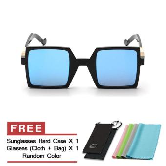 Men's Eyewear Sunglasses Men Square Sun Glasses Blue Color Brand Design (Intl)