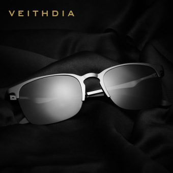 VEITHDIA 6540 Premium Men Magnesium and Aluminium Alloy Frame Polaroid Sunglasses- grey - intl