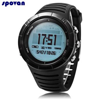 SPOVAN SPV806 Digital Outdoor Sports Watch Altimeter Compass Barometer Dual Time 5ATM Wristwatch - intl