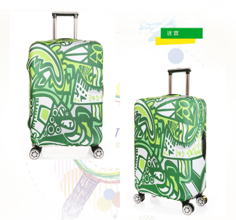 FLORA Stretchable Elasticy 22-24 inch Waterproof Stretchable Suitcase Luggage Cover to Travel- Maze - intl