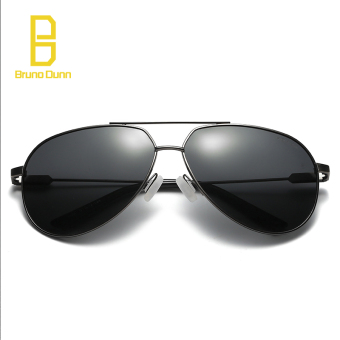 pilot aviator sunglasses men polarized 331(black frame black lense) - intl
