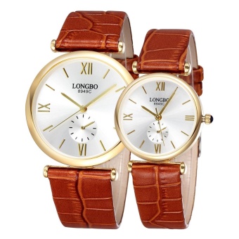 hiiopiio LONGBO brand watches couple watch ultra-thin leather belt casual upscale waterproof hand