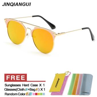 JINQIANGUI Sunglasses Men Half Frame Titanium Frame Sun Glasses Red Color Eyewear Brand Designer UV400 - intl