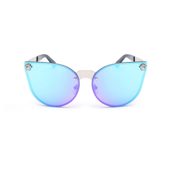 Men's Eyewear Sunglasses Men Cat Eye Sun Glasses Blue Color Brand Design (Intl)