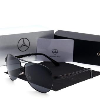 2017 Men Fashion Polaroid Sunglasses with Box(Black Frame) - intl