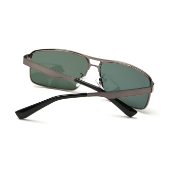 Men Sunglasses Polarized Mirror Rectangle Sun Glasses Green Color Brand Design (Intl)