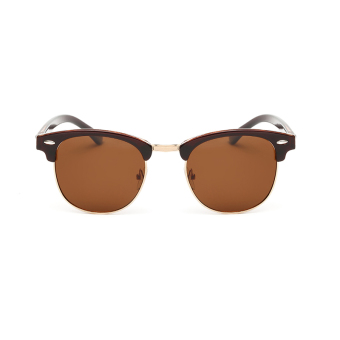 Sunglasses Polarized Men Mirror Square Sun Glasses Brown Color Brand Design